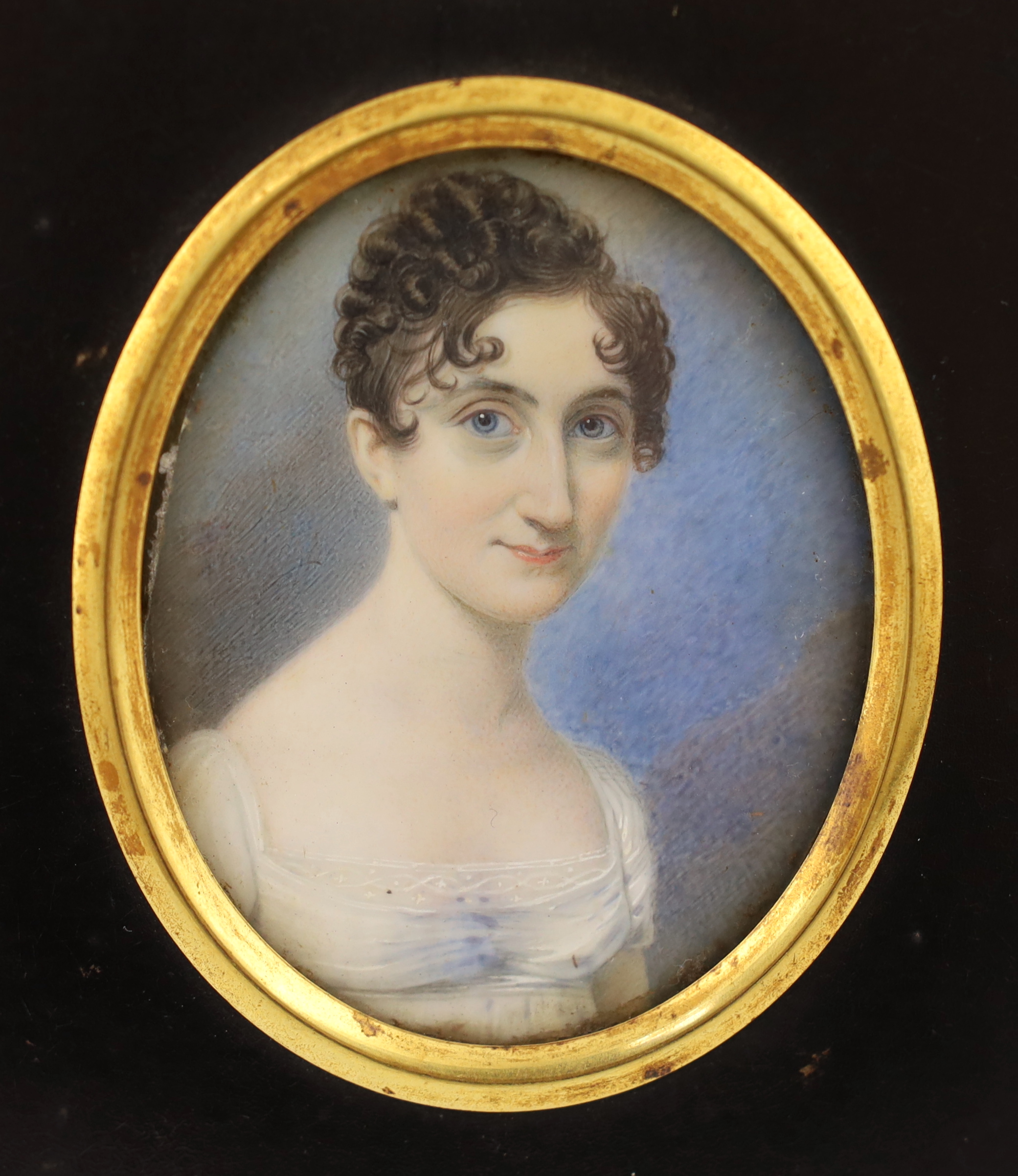 Thomas Richmond (British, 1771-1837), Portrait miniature of a lady, watercolour on ivory, 7.2 x 5.7cm. CITES Submission reference TN7T1WRV